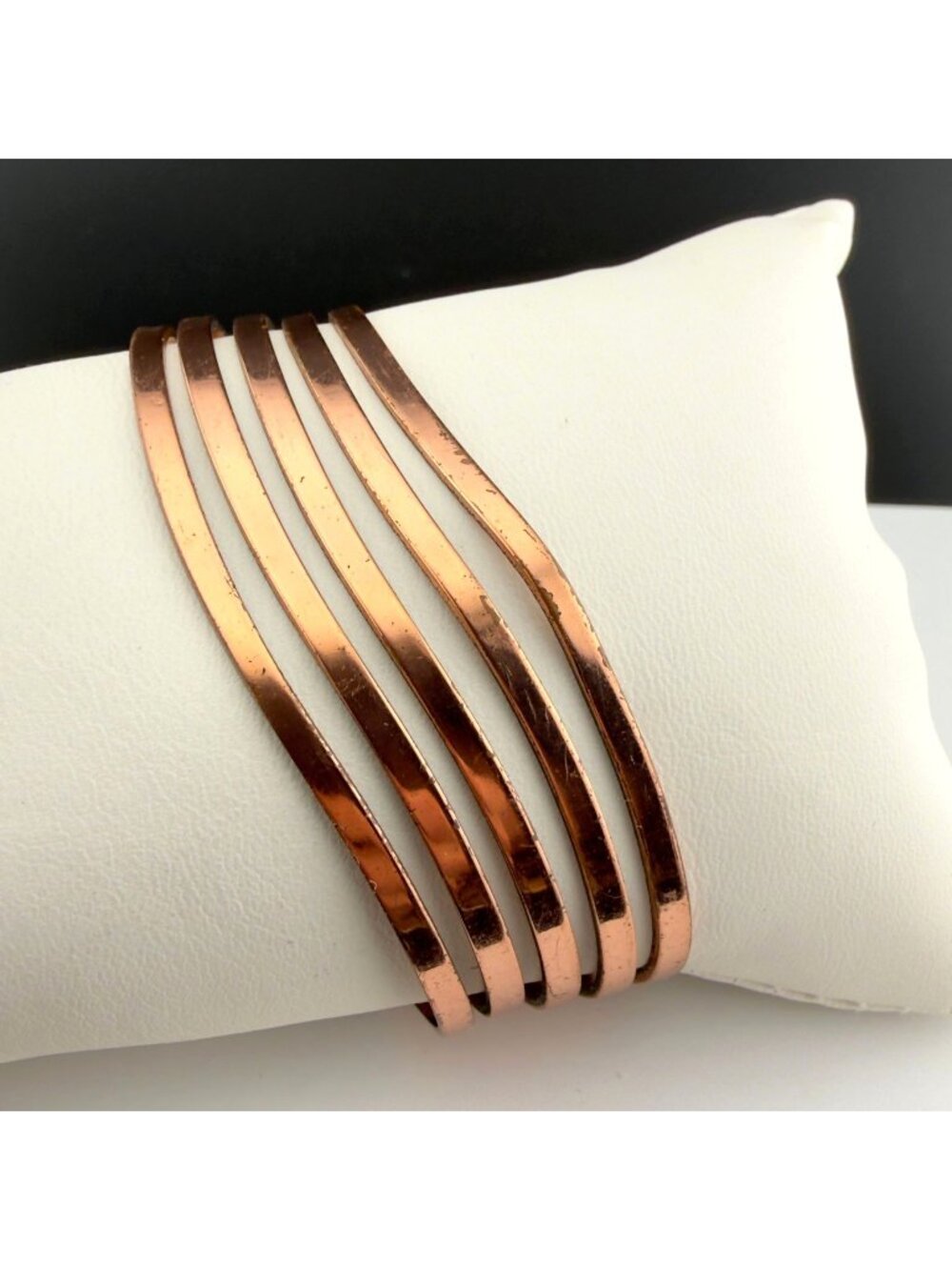 Vintage Renoir Copper Cuff Bracelet Wide Wavy